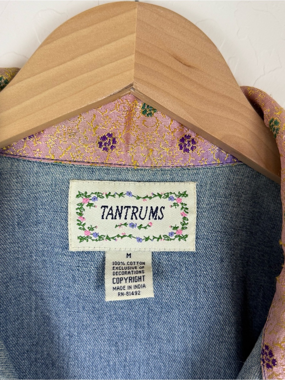 Vintage Tantrums Cat Denim Jacket Whimsy Whimsical - Picture 4 of 9